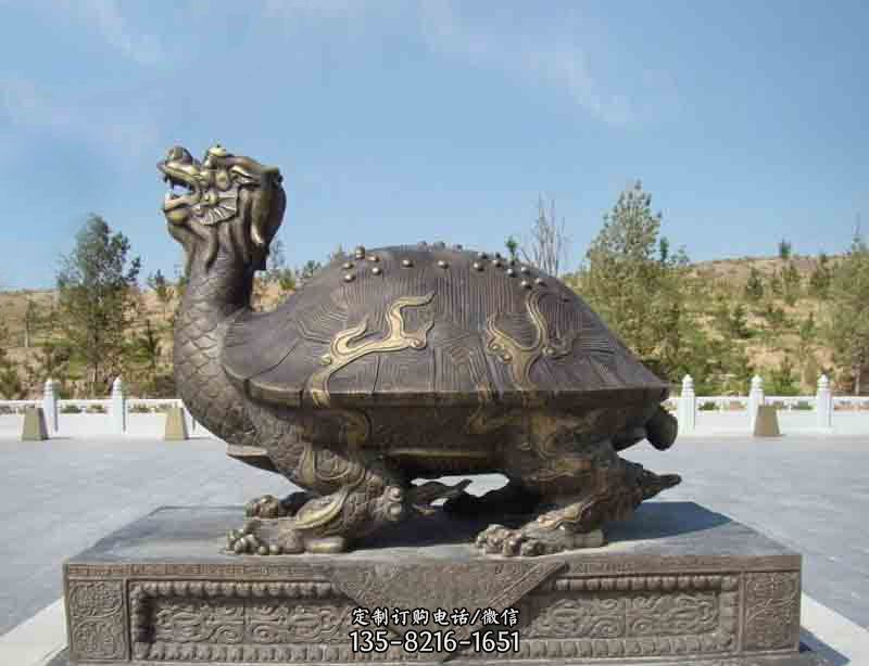 广场龙龟铜雕塑