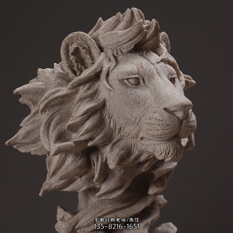西洋狮子头雕塑：经典宏伟的象征