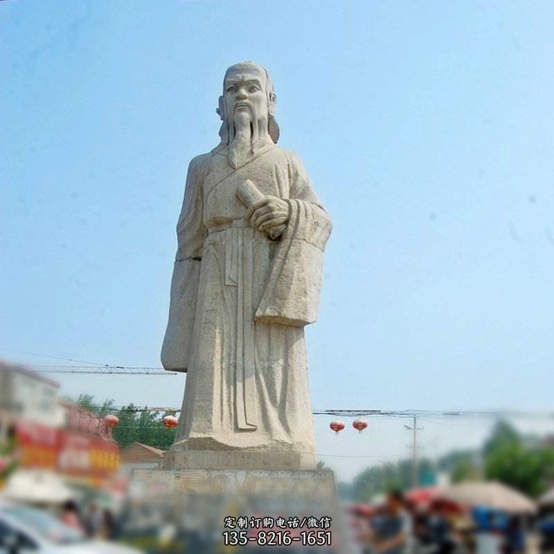 大理石庄子雕塑-城市景区历史名人中国古代哲学家雕像图片