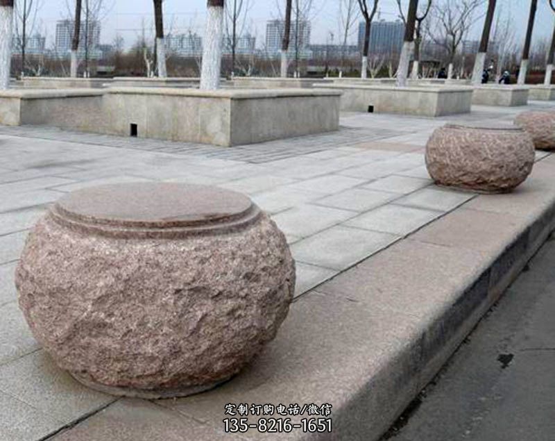 灯笼型公园广场装饰石球