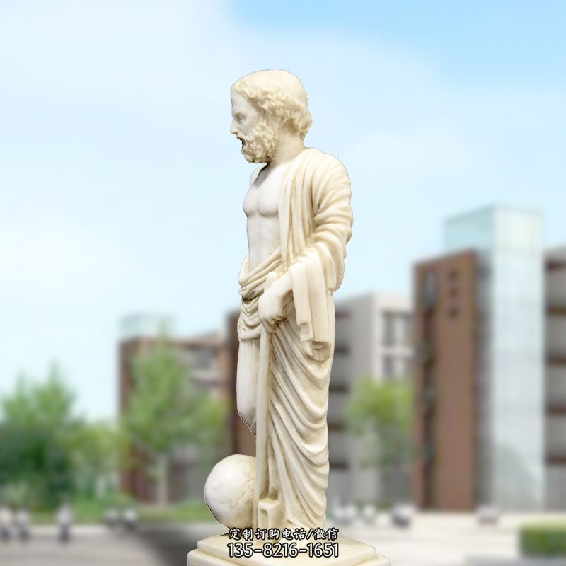 校园名人著名物理学家阿基米德石雕塑像图片