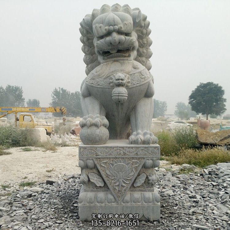 青石故宫狮子雕塑图片