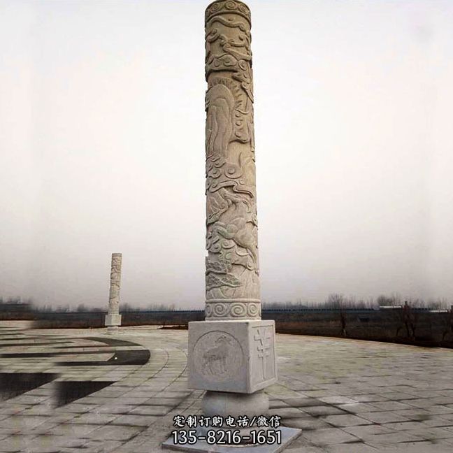 文化景观柱石雕柱子