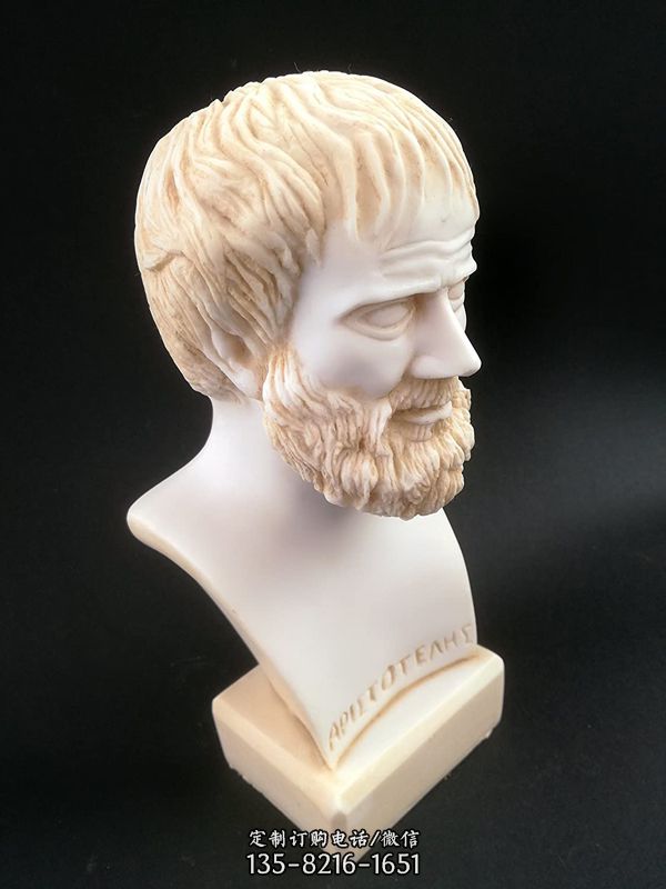 世界古代史上伟大的哲学家亚里士多德石雕胸像古希腊人物雕塑图片
