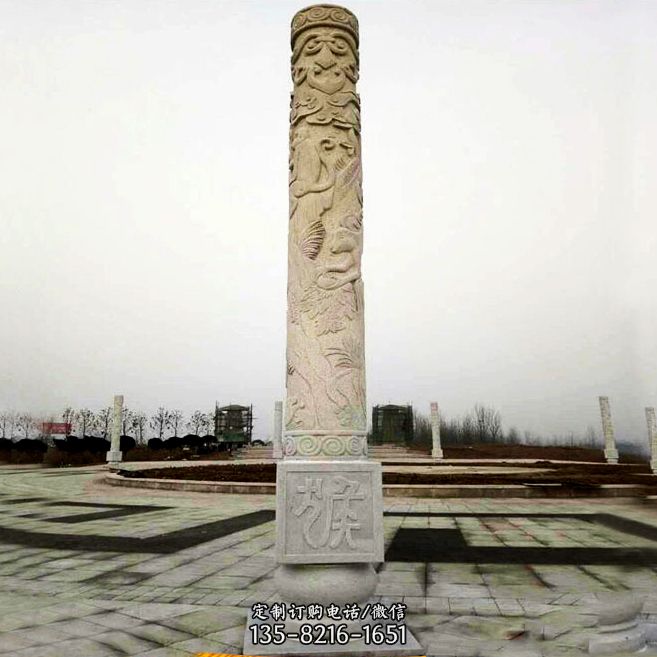 广场石雕文化柱图片