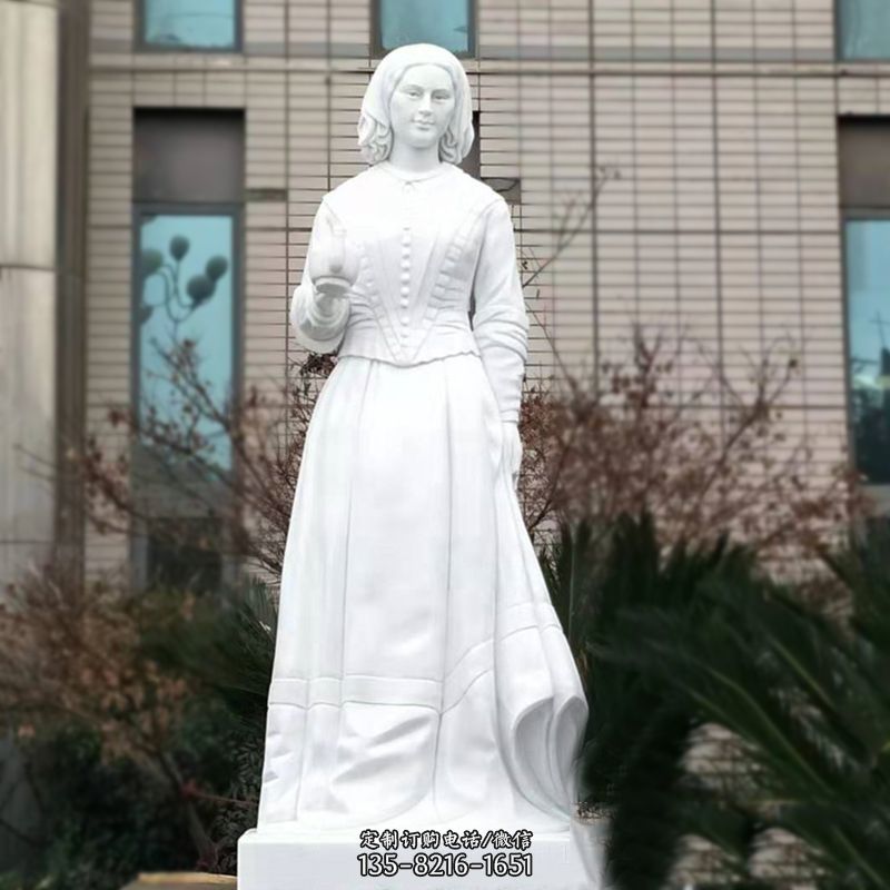 南丁格尔汉白玉石雕塑-医院医学院著名人物雕像