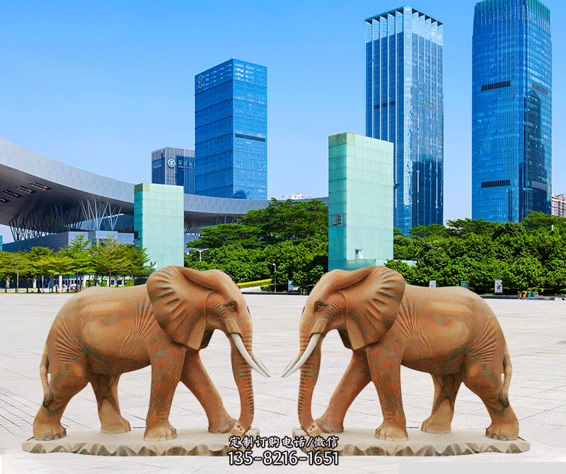 雕刻石雕大象的图片