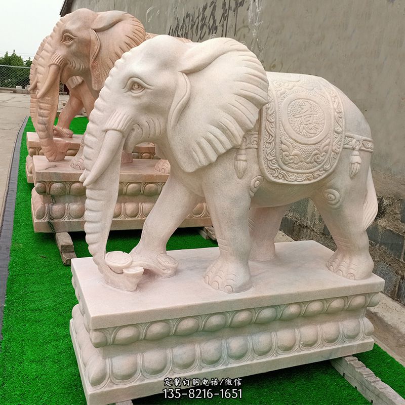 石雕塑大象-雕塑木的大象