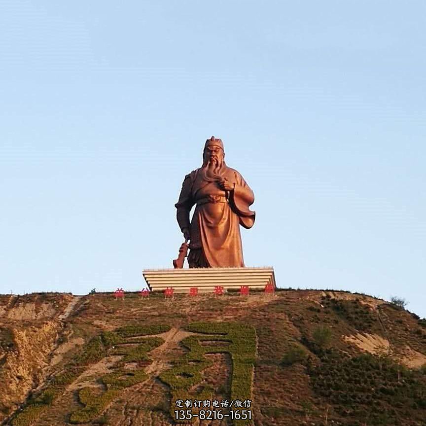 景区大型关公铜雕-中国历史名人三国名将武圣雕像