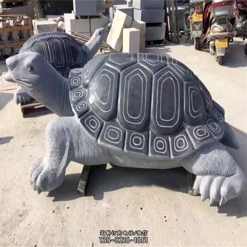 石雕乌龟雕塑-仿真动物乌龟玻璃钢雕塑