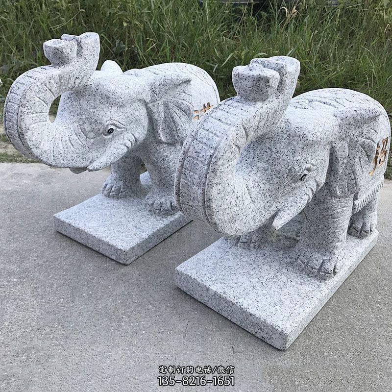广场大象动物石雕