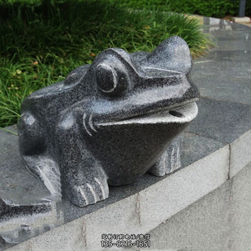 青蛙石雕喷水雕塑图片