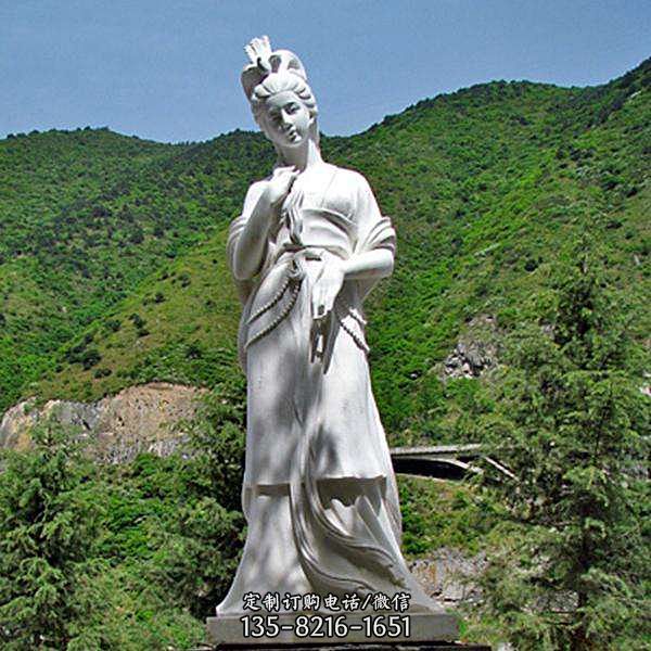 褒姒汉白玉石雕像-中国古代（西周时期）美女雕塑图片
