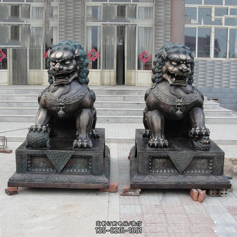 故宫狮子雕塑-抽象城市雕塑狮子