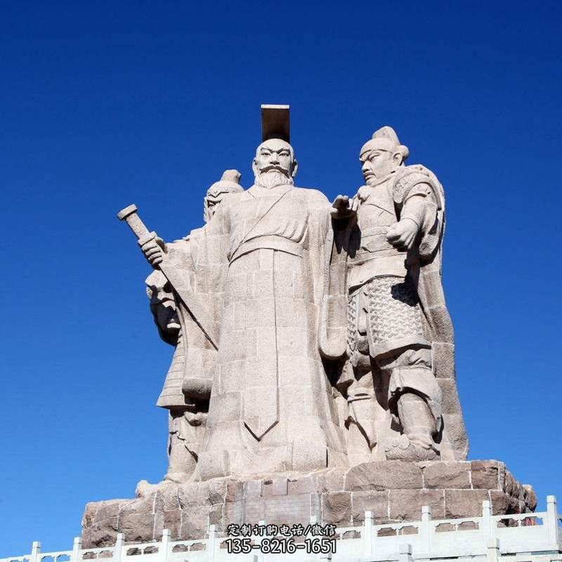 景区景点汉武帝刘彻大型石雕景观雕塑图片