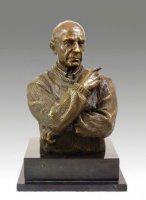 现代艺术的创始人世界知名画家毕加索铜雕半身像