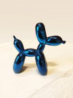 蓝色气球狗雕塑摆件