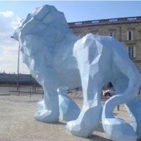 城市街道创意动物狮子景观雕塑摆件