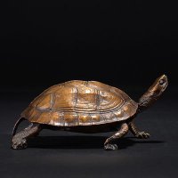铜雕乌龟玻璃钢仿真乌龟雕塑，园林陆龟海龟花园装饰摆件-大理石乌龟石雕
