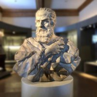伽利略头像石雕雕塑