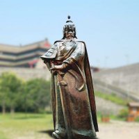 纯铜铸造中国历史名将徐达雕塑