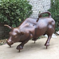 华尔街牛铜雕塑