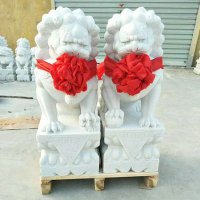 汉白玉故宫狮子雕塑