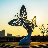 户外不锈钢城市广场景观蝴蝶雕塑
