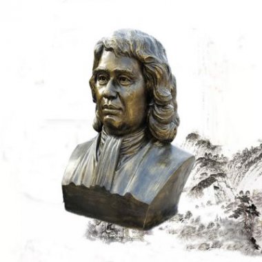 世界名人英国著名的物理学家牛顿玻璃钢头像雕塑