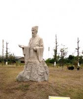 公园历史名人古代著名佛学家谢灵运石雕