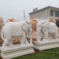 石雕大象镇宅-石雕门墩大象