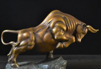 铸铜开拓牛企业精神文化雕塑 摆件