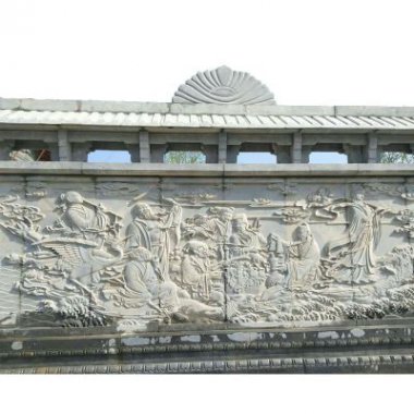 八仙寺庙浮雕墙画