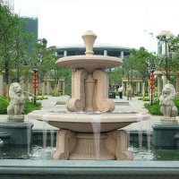景观石雕喷泉-铜雕塑荷叶青蛙喷泉