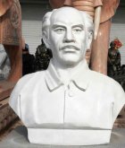 汉白玉白求恩胸像雕塑-校园世界名人著名医生雕像