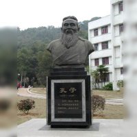 铜雕孔子头像胸像-学校历史文化名人古代著名思想家教育家雕塑