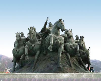 郭子仪出征情景雕塑-景区景点中国历史名人大型雕塑