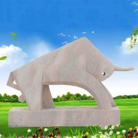 石雕抽象生肖动物牛雕塑