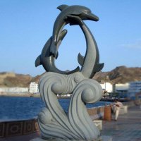 海豚石雕雕塑-白海豚雕塑