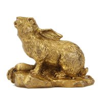 生肖兔-铸铜鎏金动物雕塑摆件
