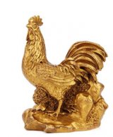 生肖鸡-铸铜鎏金动物雕塑摆件