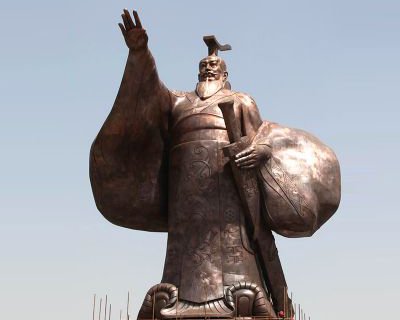 大型景区历史名人秦始皇铜雕景观塑像