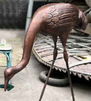 金属仙鹤雕塑-铜雕仙鹤