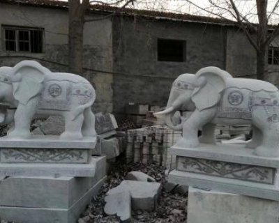 园林雕刻大象石雕