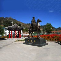 常遇春骑马铜雕塑像-景区广场历史名人古代著名将领将军雕像