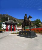 常遇春骑马铜雕塑像-景区广场历史名人古代著名将领将军雕像