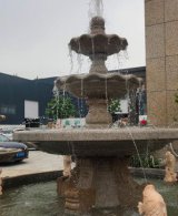 石雕水上喷泉-景区广场大型不锈钢地球喷泉景观雕塑