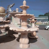 四腿石雕喷泉-小区庭院石雕欧式喷泉