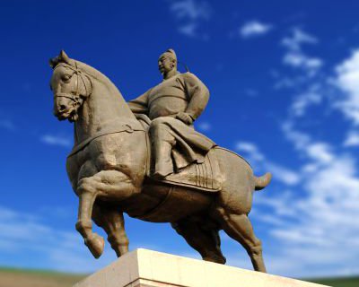 景区景点古代帝王李世民骑马景观雕塑