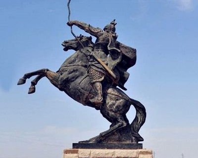 薛仁贵射箭雕塑-历史名人古代著名将领景区雕像